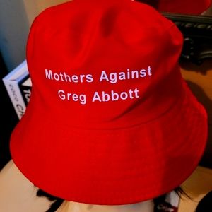 Mothers against Greg Abbott Red Bucket Reversible hat